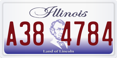 IL license plate A384784