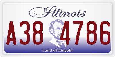 IL license plate A384786