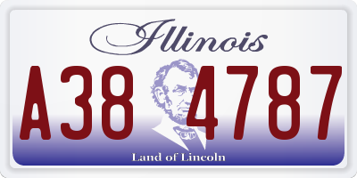 IL license plate A384787