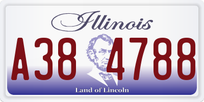 IL license plate A384788