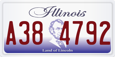 IL license plate A384792