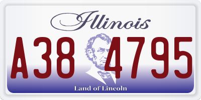 IL license plate A384795