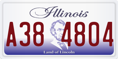 IL license plate A384804
