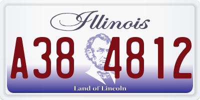IL license plate A384812