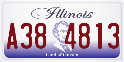 IL license plate A384813