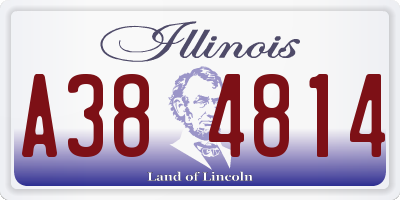 IL license plate A384814