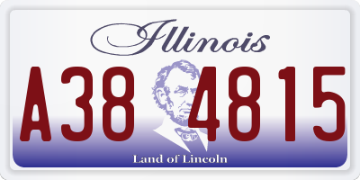 IL license plate A384815