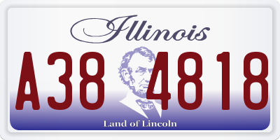 IL license plate A384818