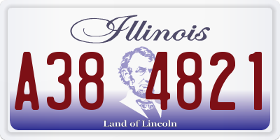 IL license plate A384821