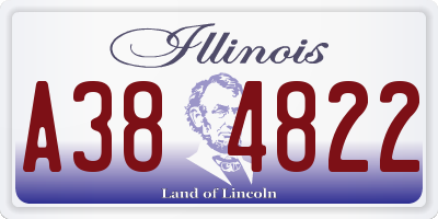 IL license plate A384822