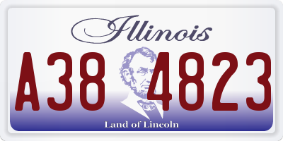 IL license plate A384823