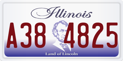 IL license plate A384825