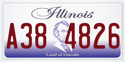 IL license plate A384826