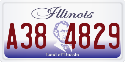 IL license plate A384829