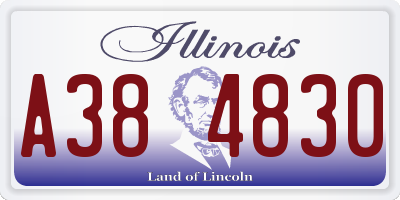 IL license plate A384830