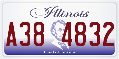 IL license plate A384832