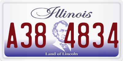 IL license plate A384834