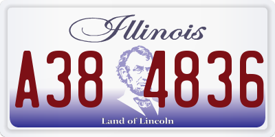 IL license plate A384836