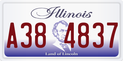 IL license plate A384837