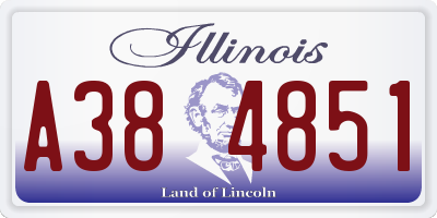 IL license plate A384851