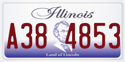 IL license plate A384853