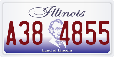 IL license plate A384855