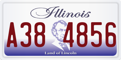 IL license plate A384856