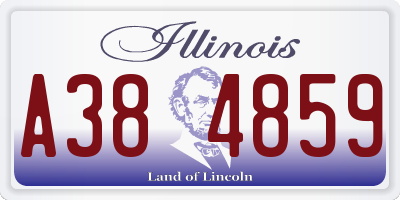 IL license plate A384859