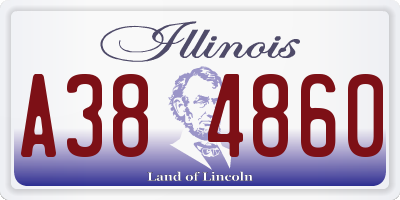 IL license plate A384860