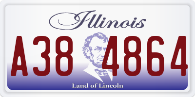IL license plate A384864