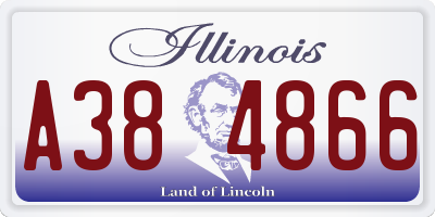 IL license plate A384866