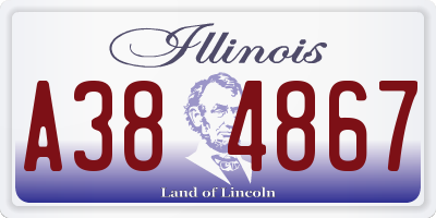 IL license plate A384867