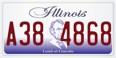IL license plate A384868