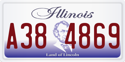 IL license plate A384869