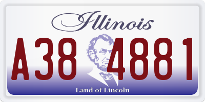 IL license plate A384881