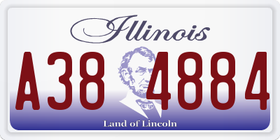 IL license plate A384884