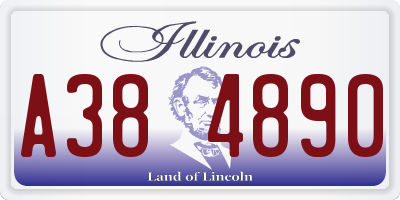 IL license plate A384890