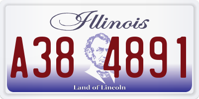 IL license plate A384891