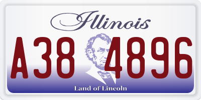 IL license plate A384896