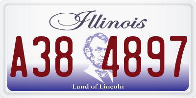 IL license plate A384897
