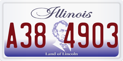IL license plate A384903