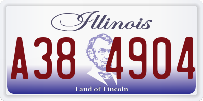 IL license plate A384904