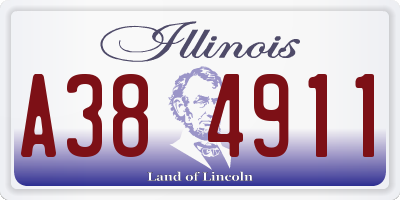 IL license plate A384911