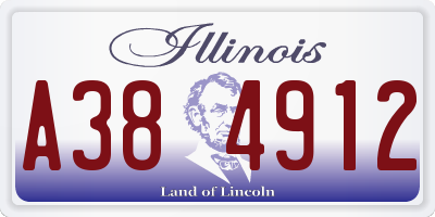 IL license plate A384912