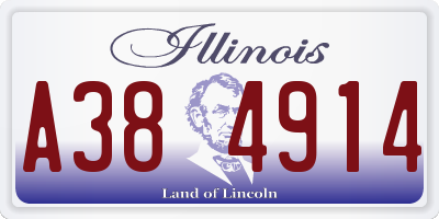 IL license plate A384914