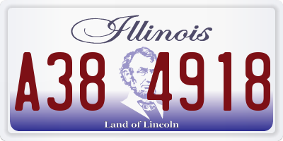 IL license plate A384918