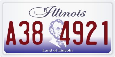 IL license plate A384921