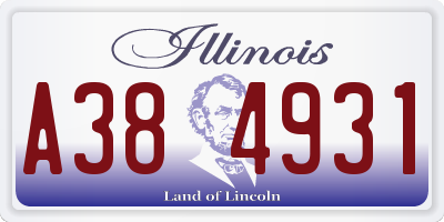 IL license plate A384931