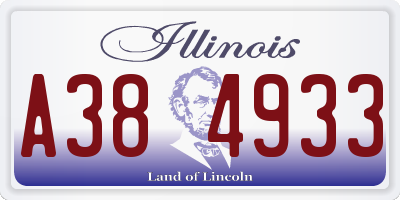 IL license plate A384933