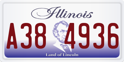 IL license plate A384936